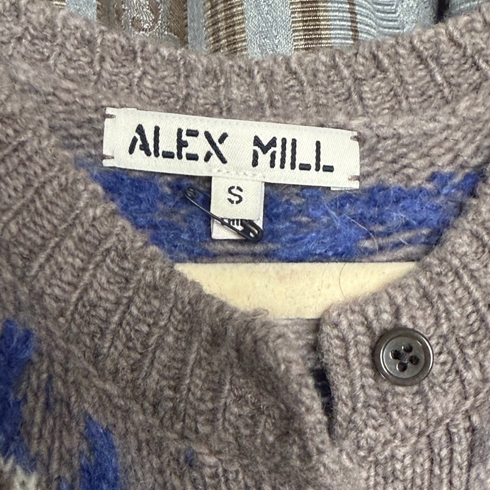 Alex Mill Amina Fair Isle Wool Blend Cardigan - Picture 7 of 8